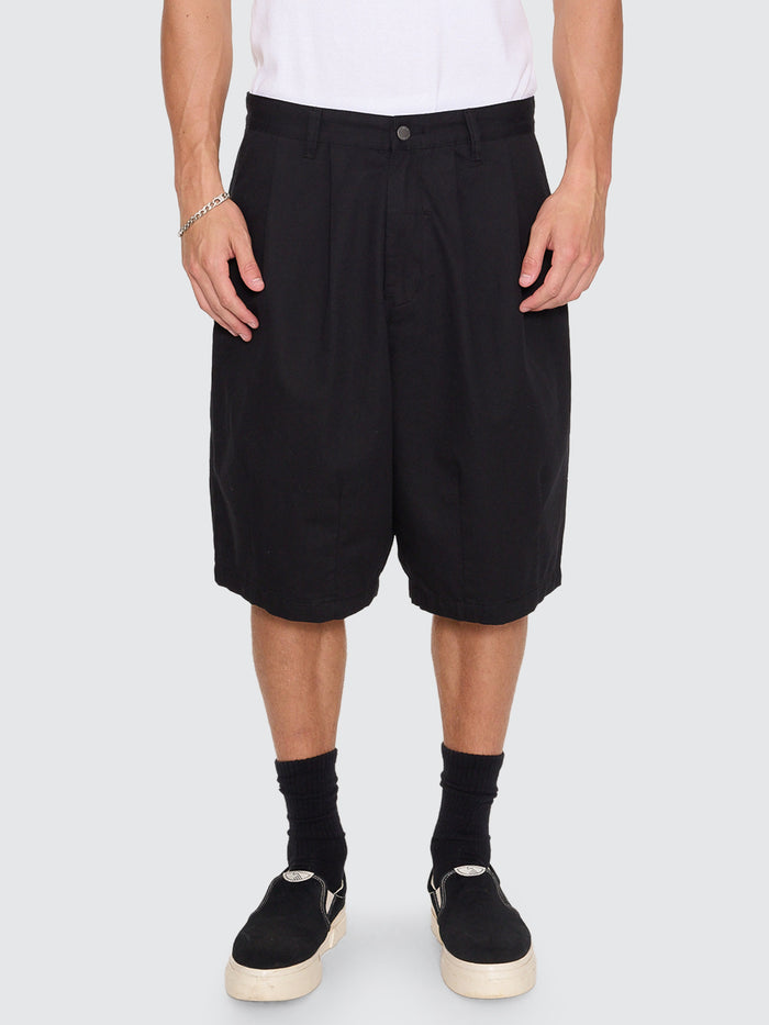 Chaos Barrel Leg Balloon Baggy Short - Black