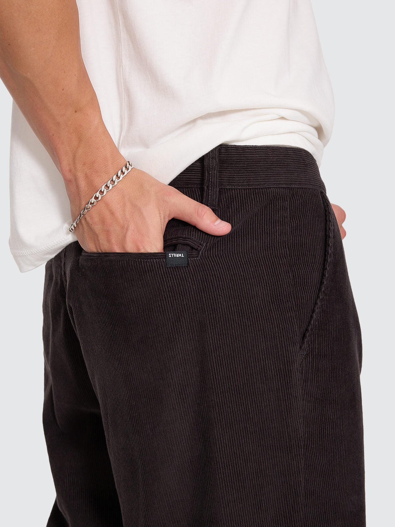 Slacker Cord Chino Pant - Dark Charcoal 26