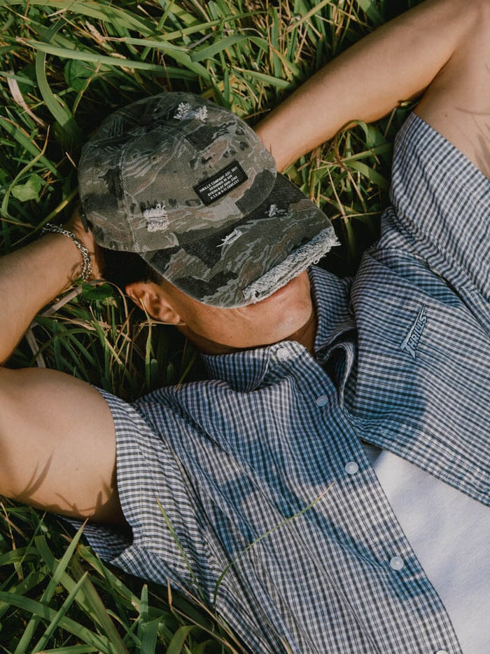 Issued 6 Panel Camo Cap - Black Tiger