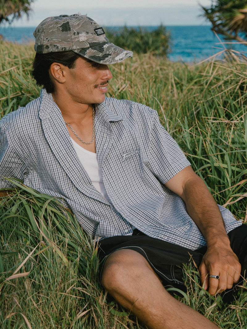 Heavy Voltage Cropped Short Sleeve Shirt - White