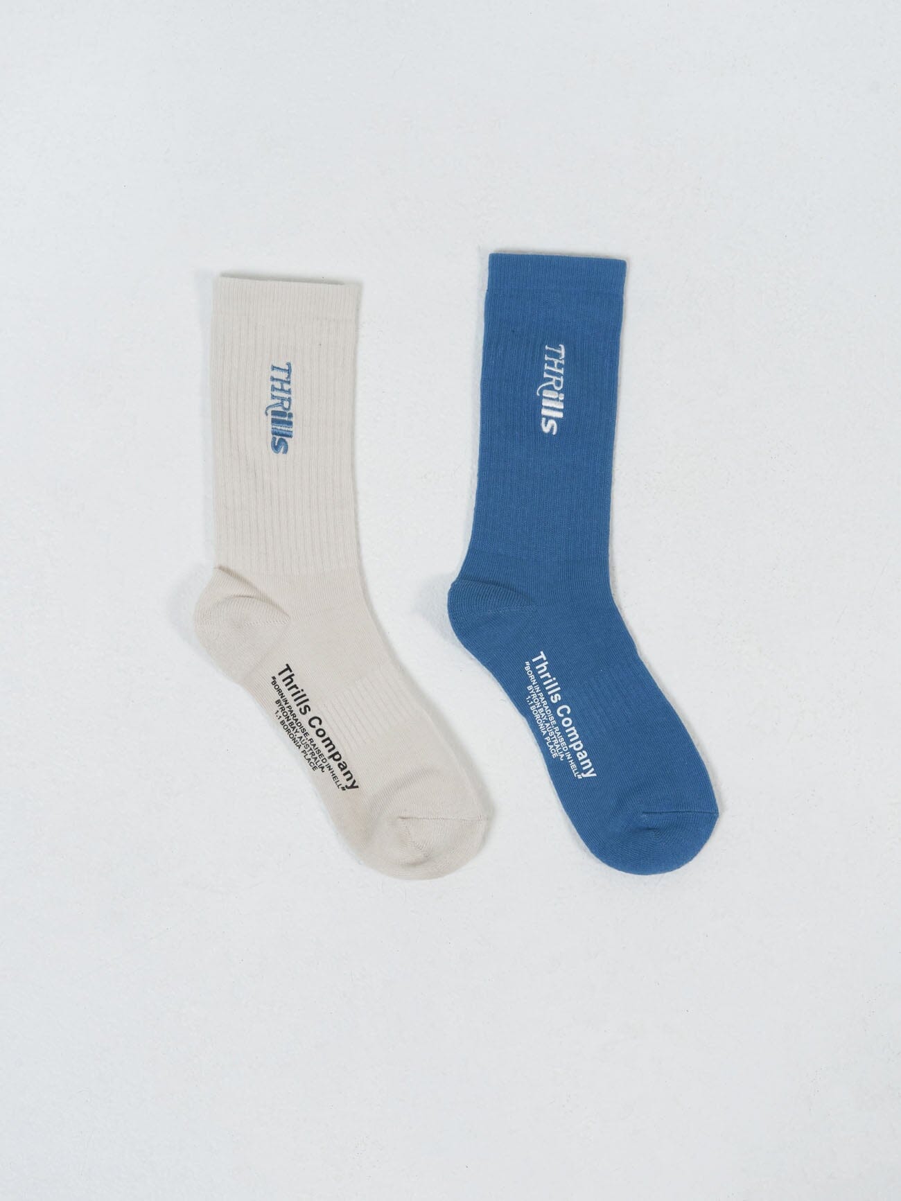 Split Decision 2 Pack Socks - Heritage White-Alure Blue