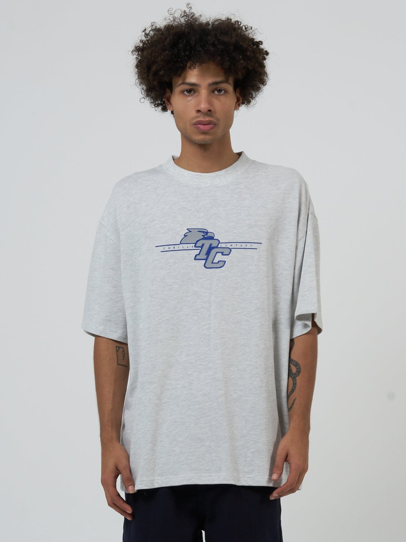 Redshirt Box Fit Oversize Tee - White Marle