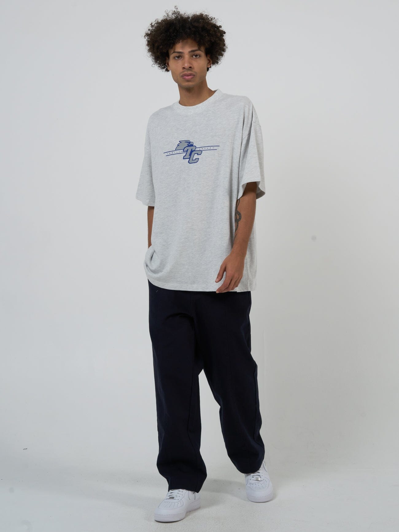 Redshirt Box Fit Oversize Tee - White Marle