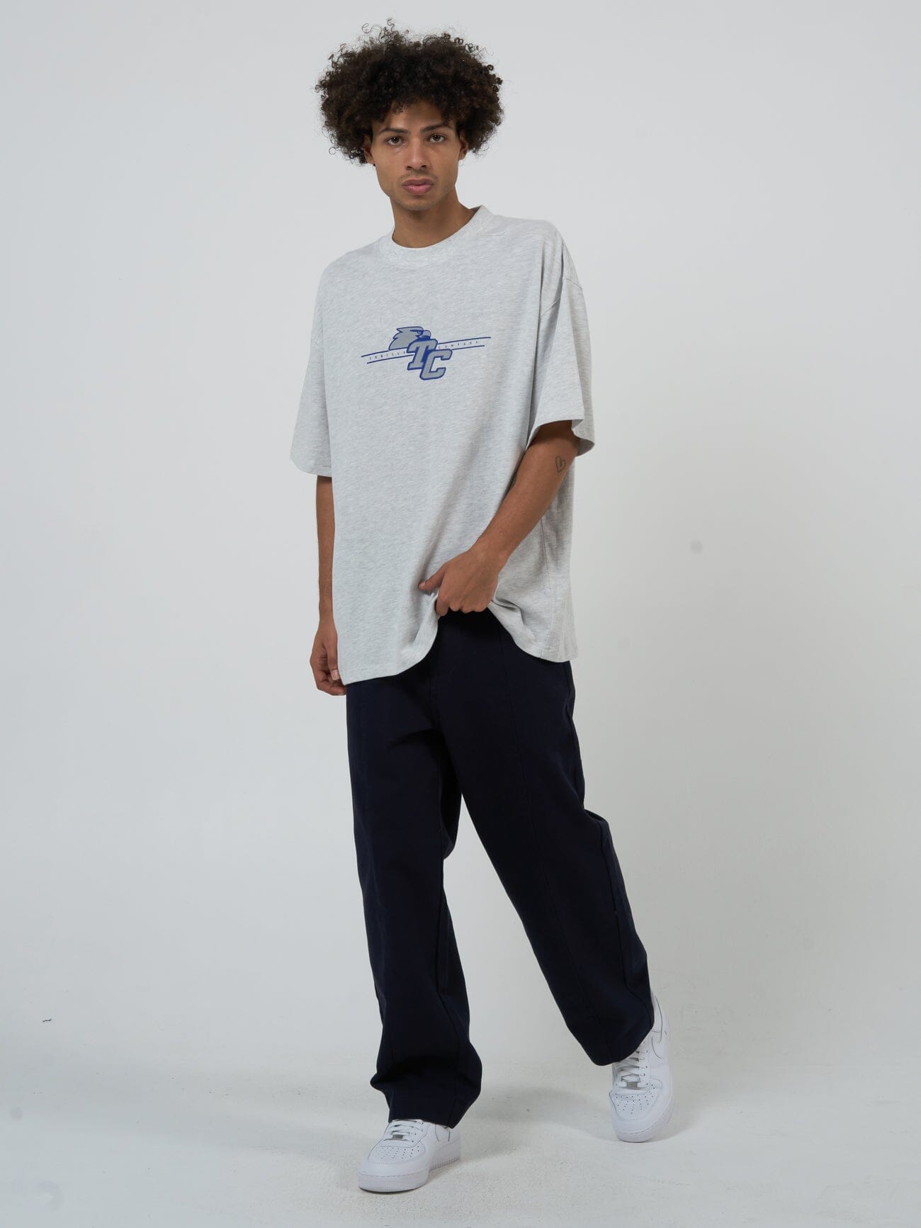 Redshirt Box Fit Oversize Tee - White Marle