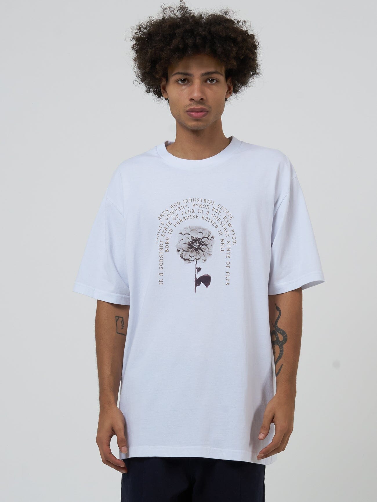 Flux Arc Oversize Fit Tee - White