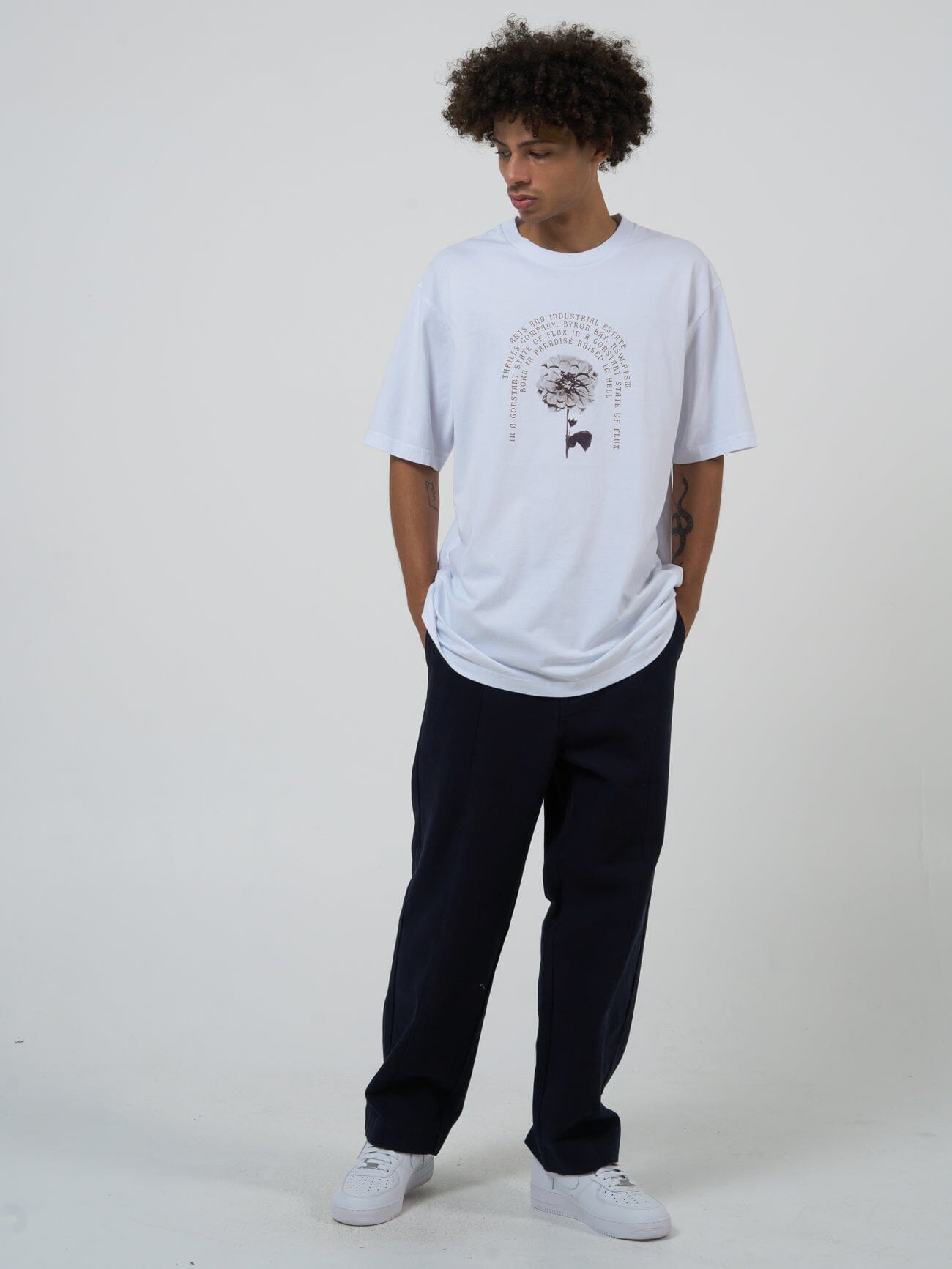 Flux Arc Oversize Fit Tee - White