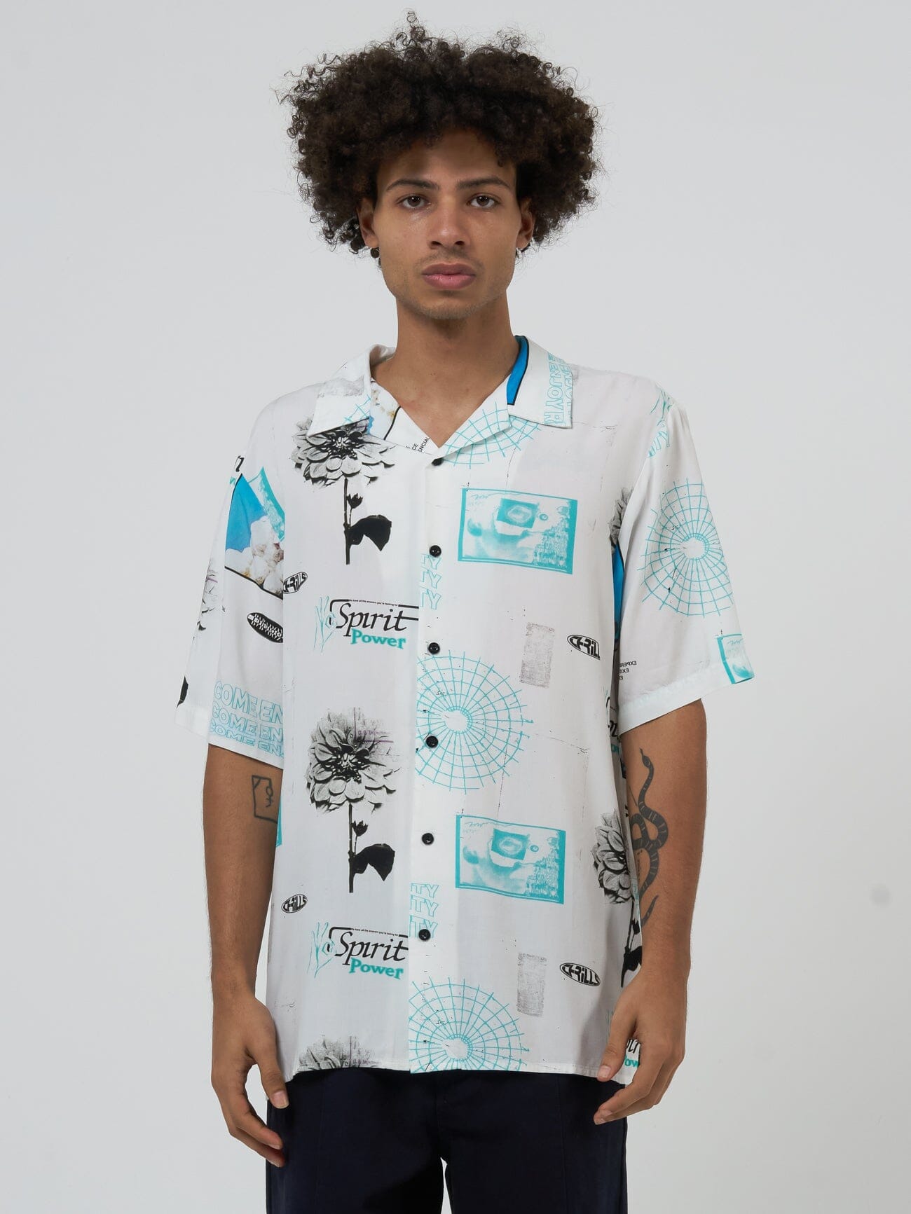 Cultivate Gravitate Bowling Shirt - Dirty White