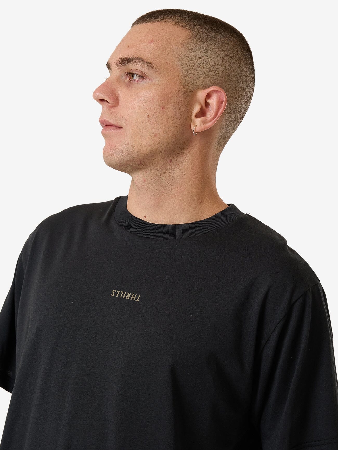 Minimal Thrills Merch Fit Tee - Faded Black XS