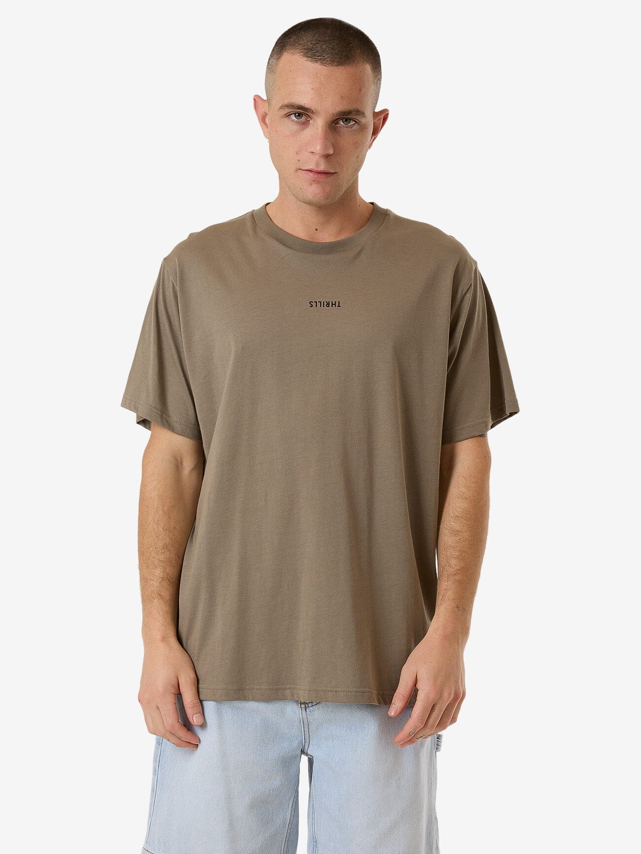 Minimal Thrills Merch Fit Tee - Brindle XS