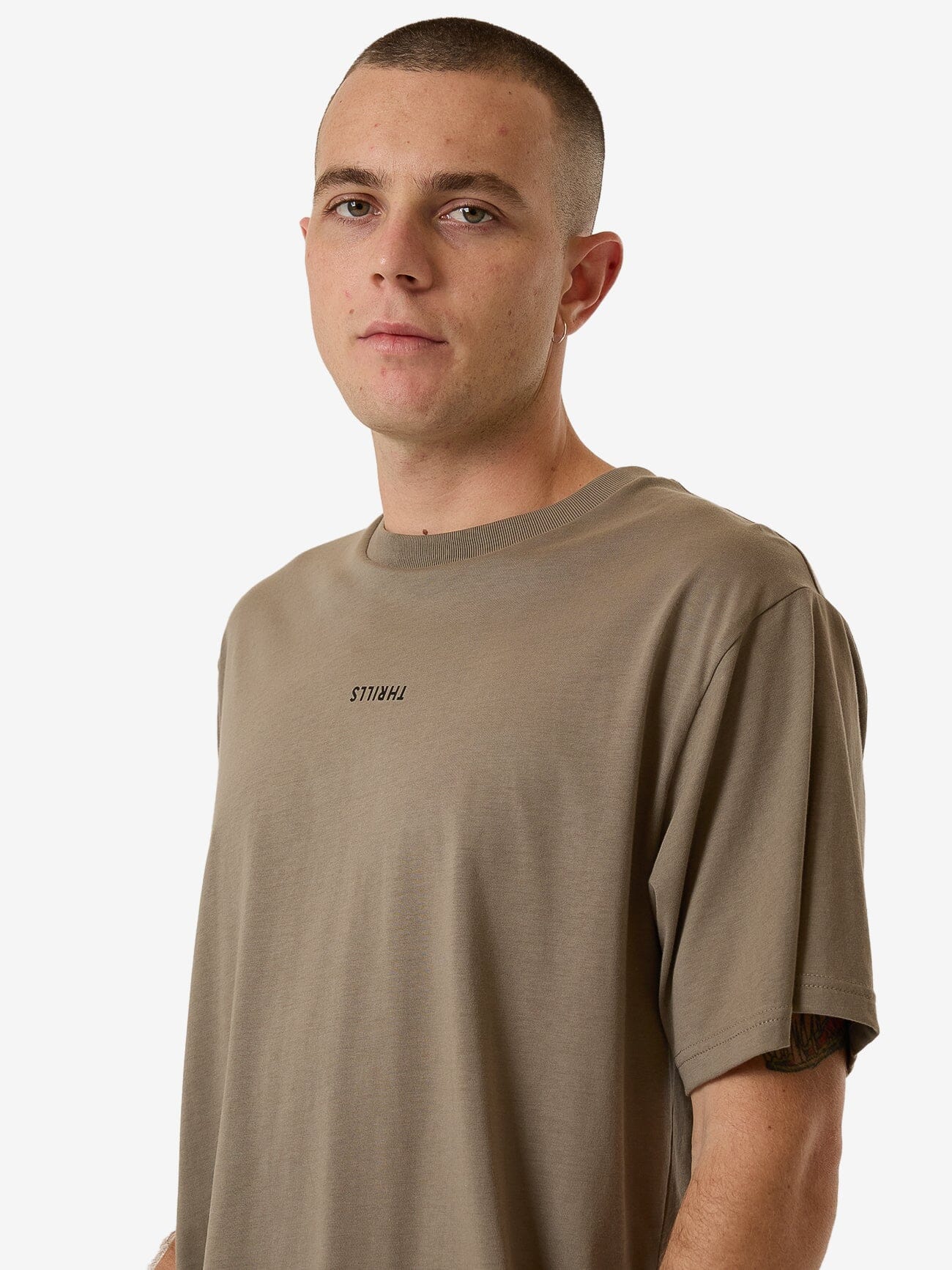 Minimal Thrills Merch Fit Tee - Brindle XS