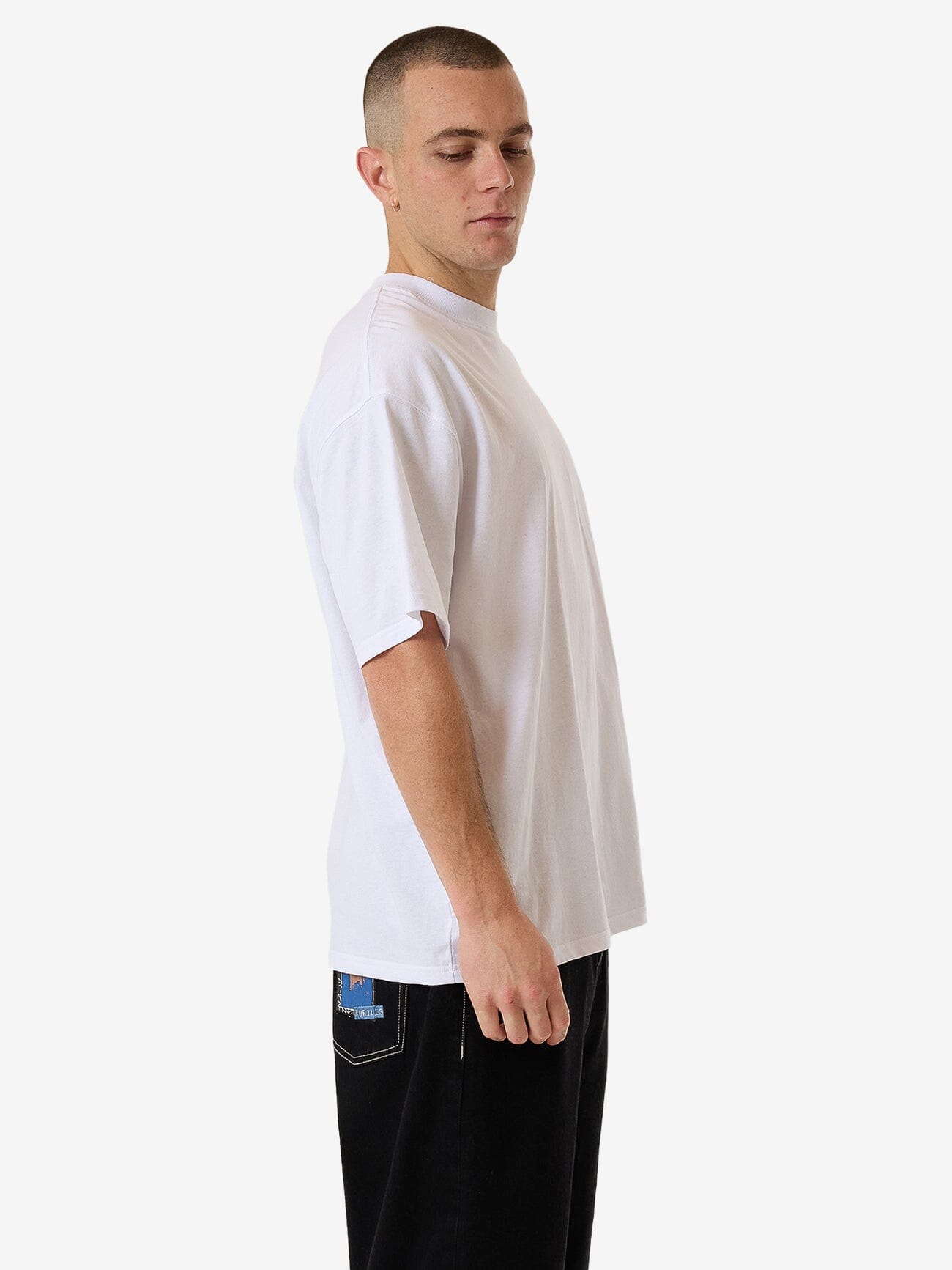 High Power Box Fit Oversize Tee - White XS