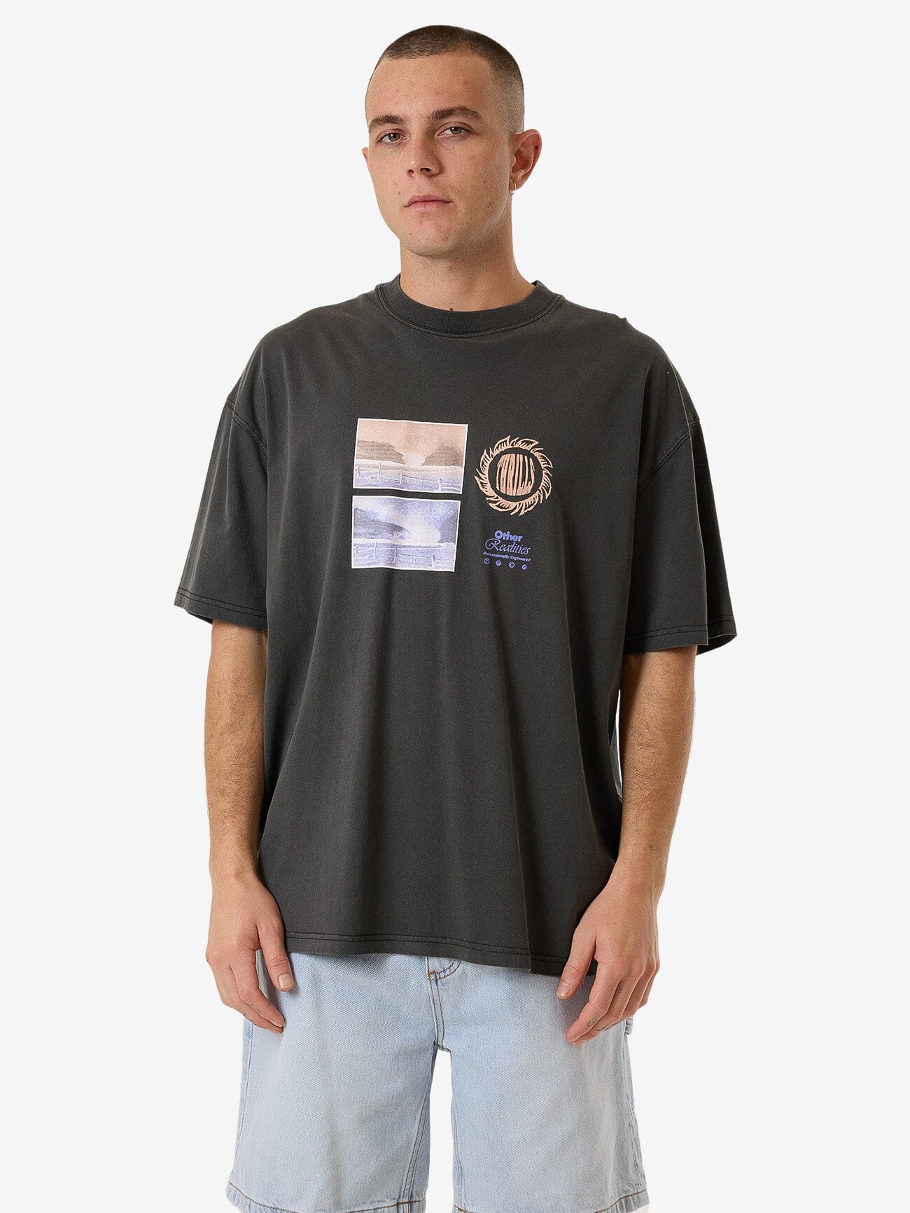 Other Realities Box Fit Oversize Tee - Merch Black XS