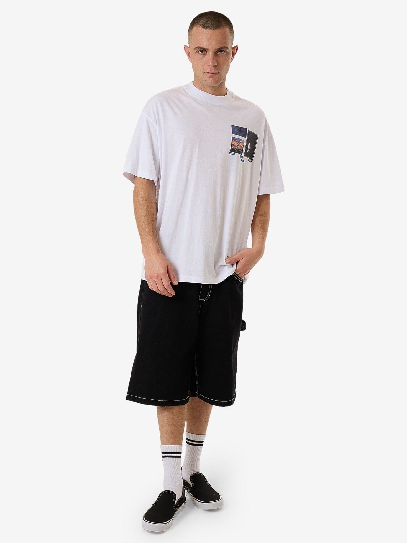 Come & Believe Box Fit Oversize Tee - White XS