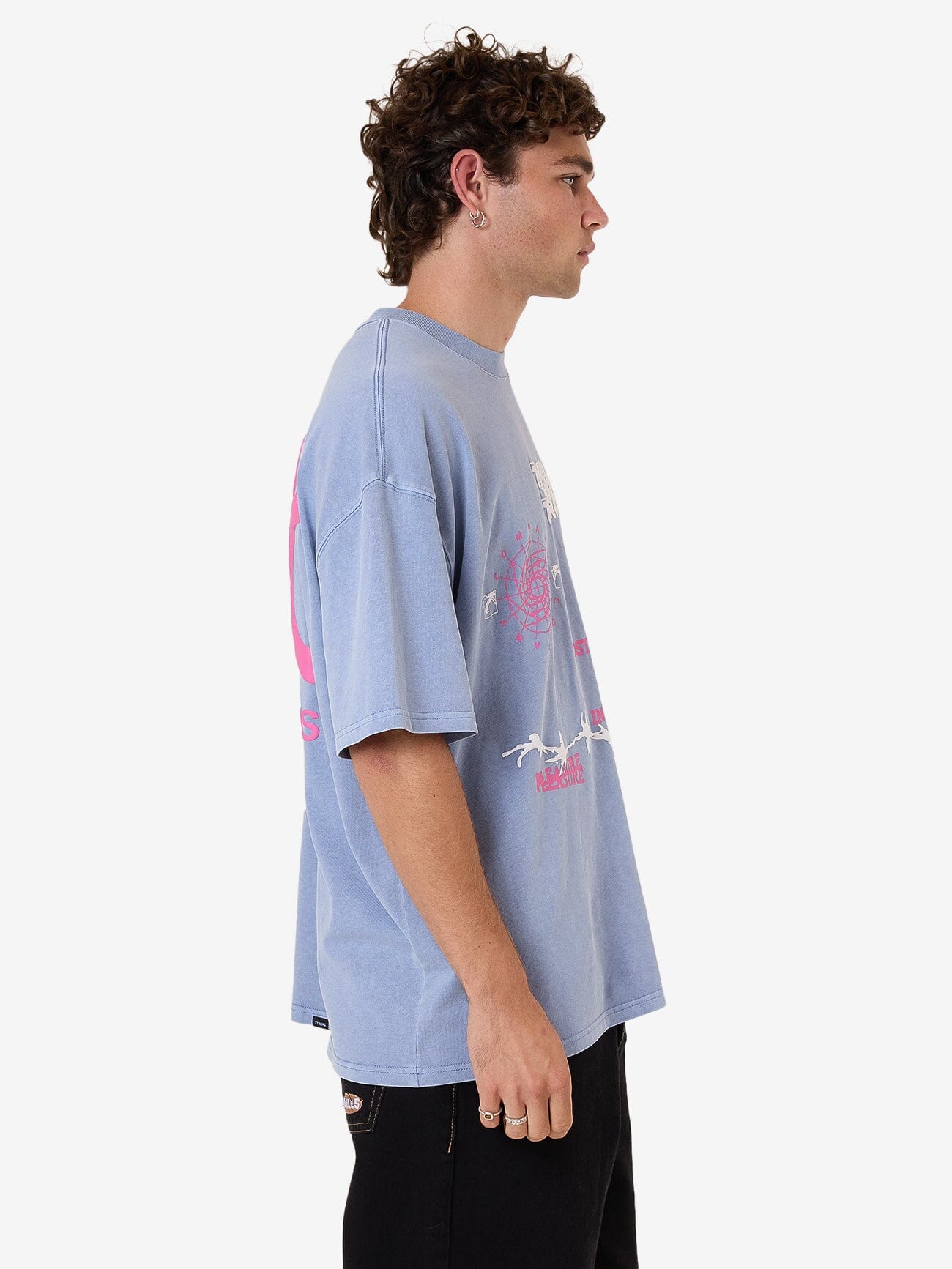 Connections Box Fit Oversize Tee - Forever Blue