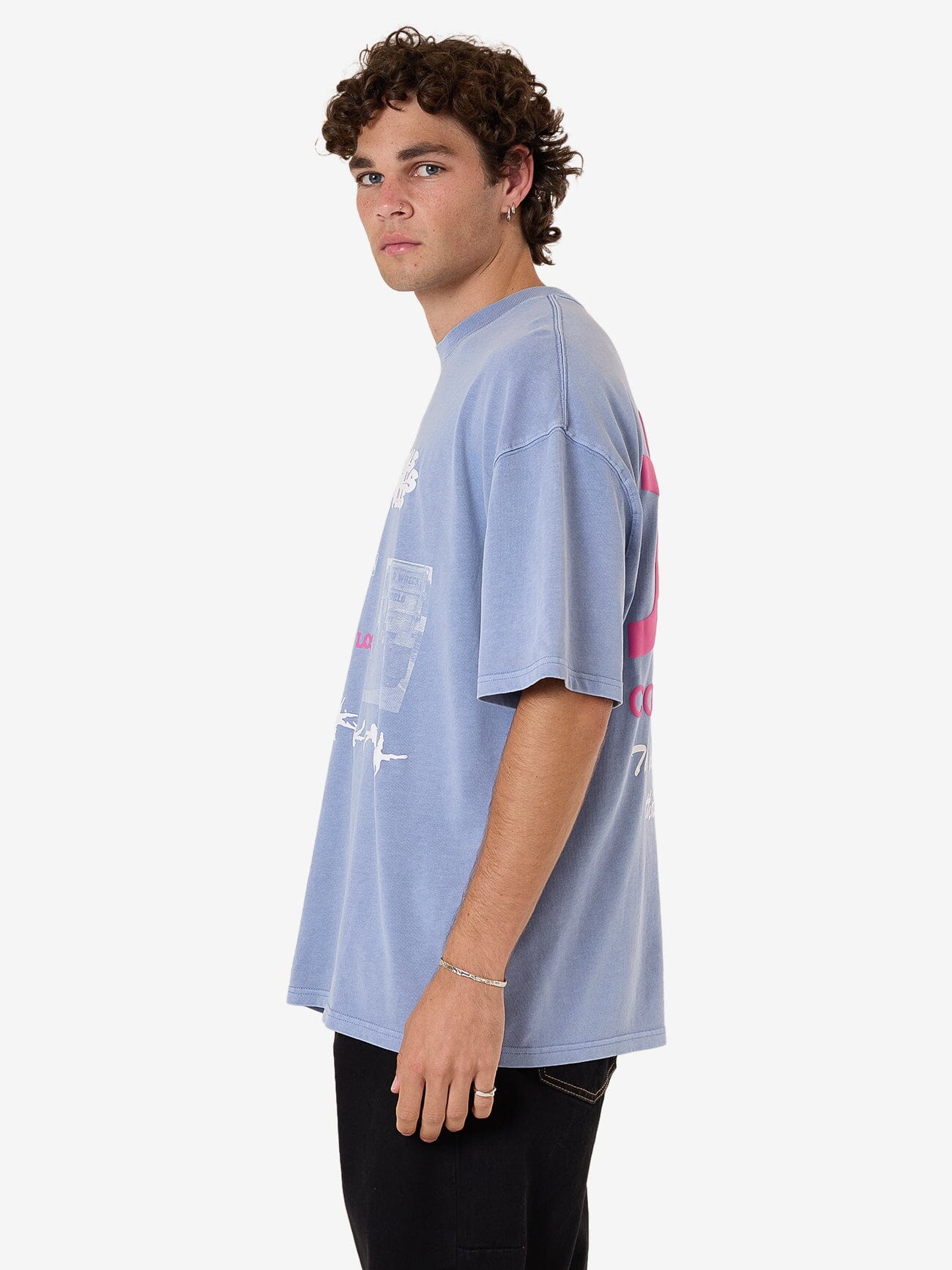 Connections Box Fit Oversize Tee - Forever Blue