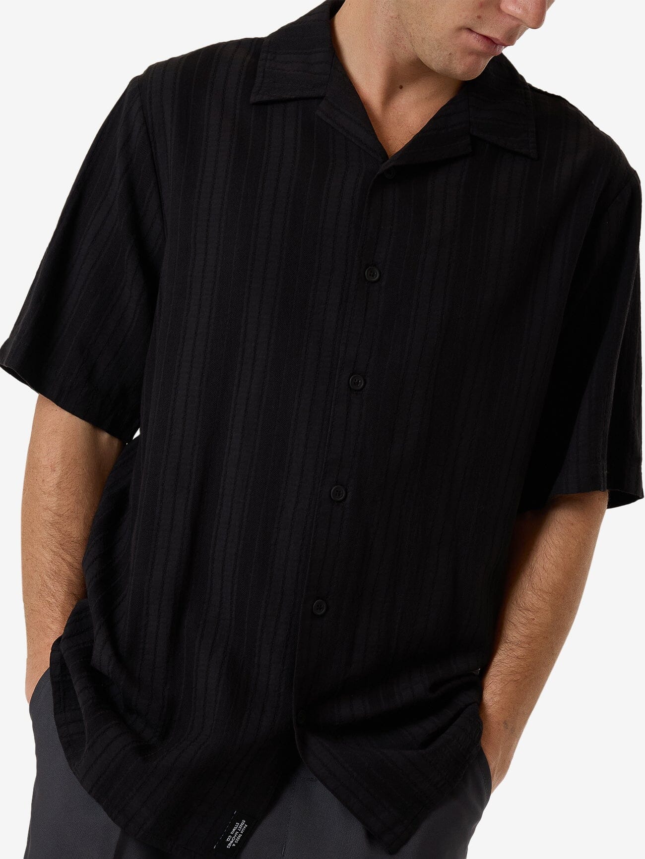 Swan Song Bowling Shirt - Black XS