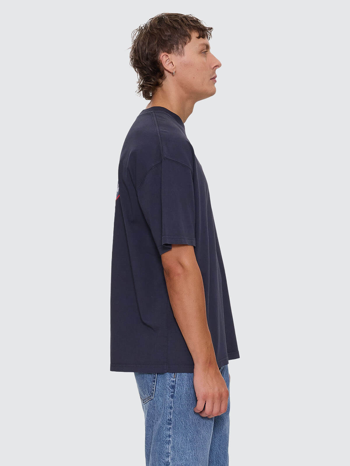Total Service Stacked Box Fit Oversize Tee - Total Eclipse XS