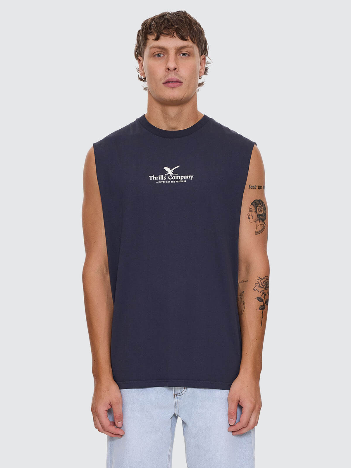 A Haven For The Restless Merch Fit Muscle Tee - Total Eclipse