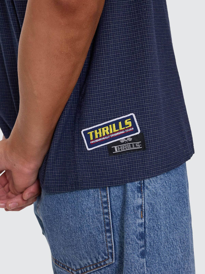 Total Service Cropped Short Sleeve Work Shirt - Dark Royal XS