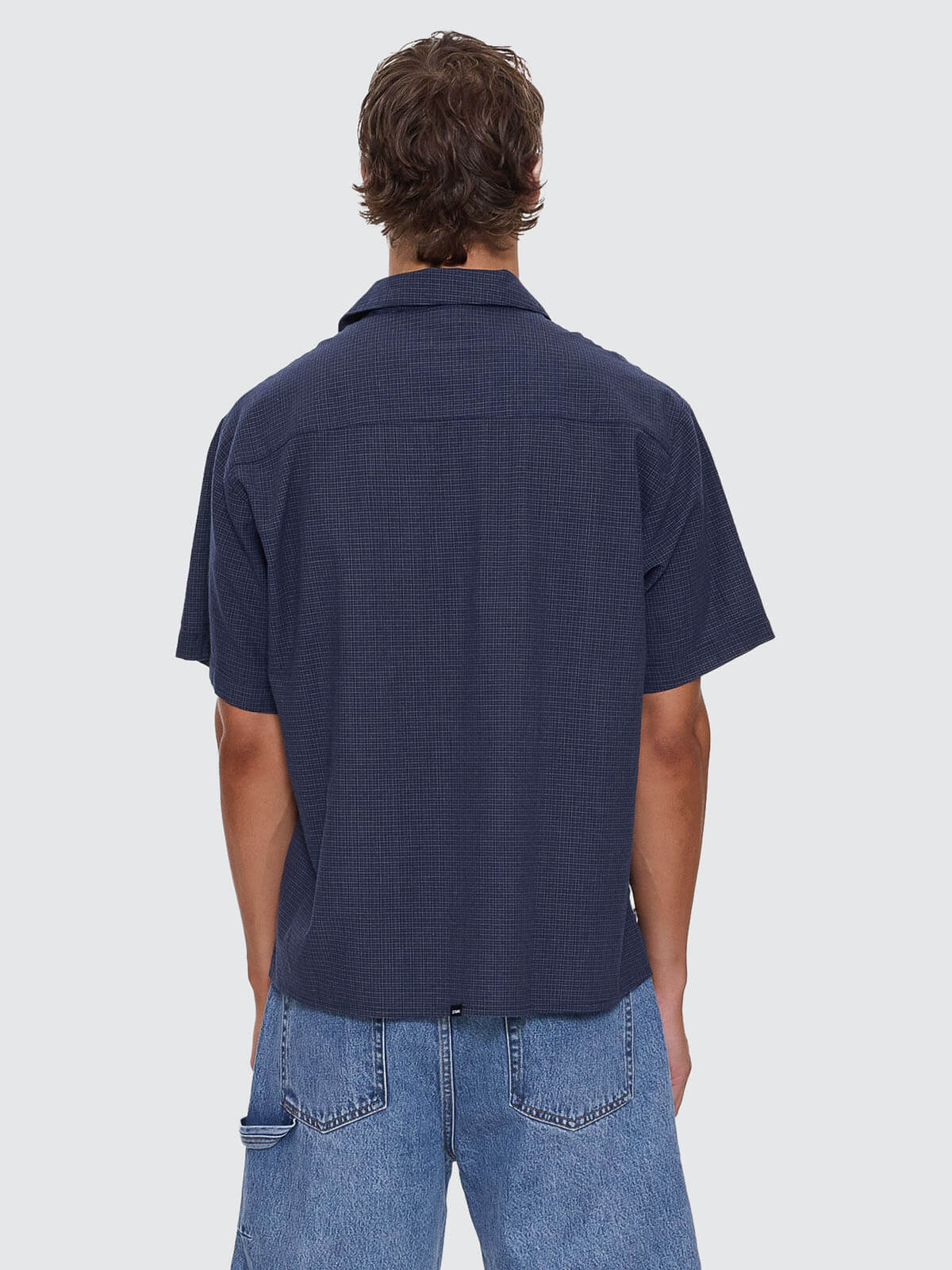 Total Service Cropped Short Sleeve Work Shirt - Dark Royal XS