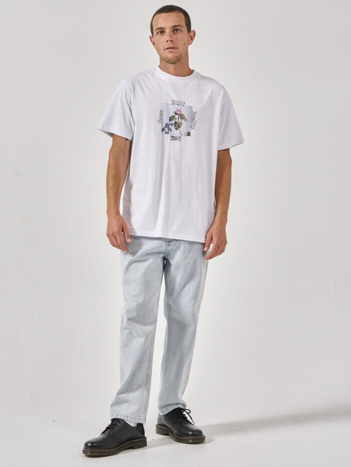 Come Enjoy Reality Merch Fit Tee - Lucent White