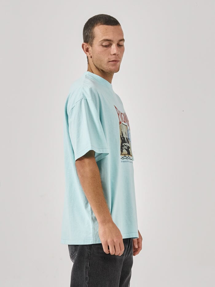 Enigma Box Fit Oversize Tee - Icy Morn