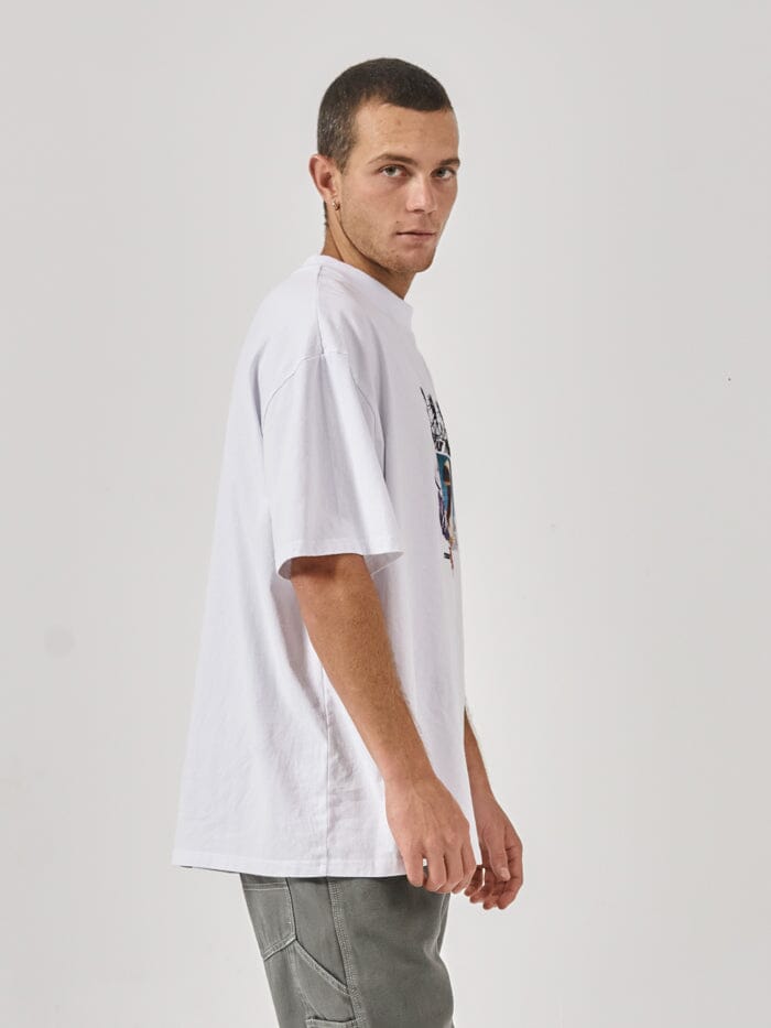 Unlock Your Mind Box Fit Oversize Tee - White