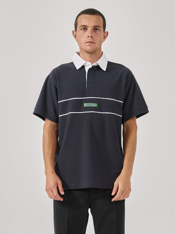 Step Up Short Sleeve Rugby Polo - Total Eclipse