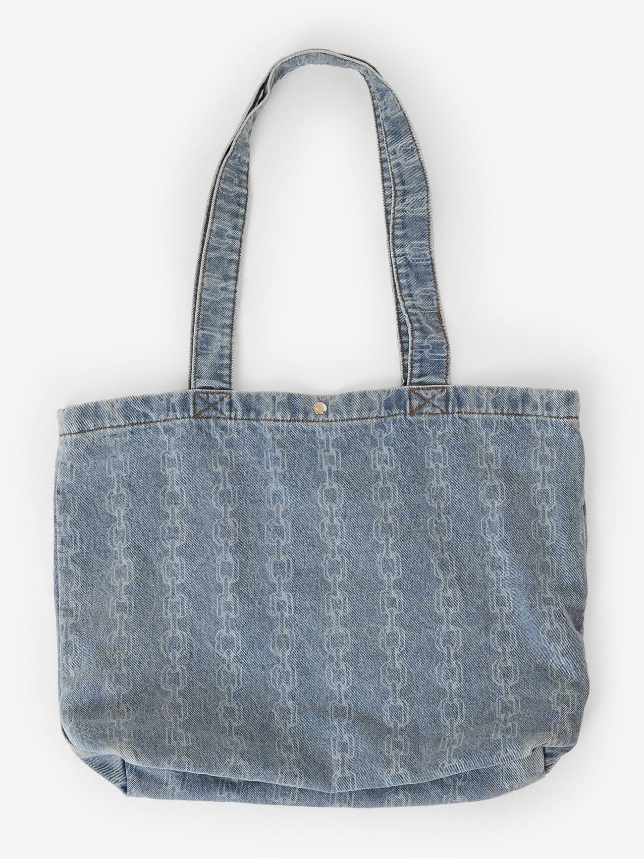 Chain Reaction Denim Tote - Faded Rinse Indigo One Size