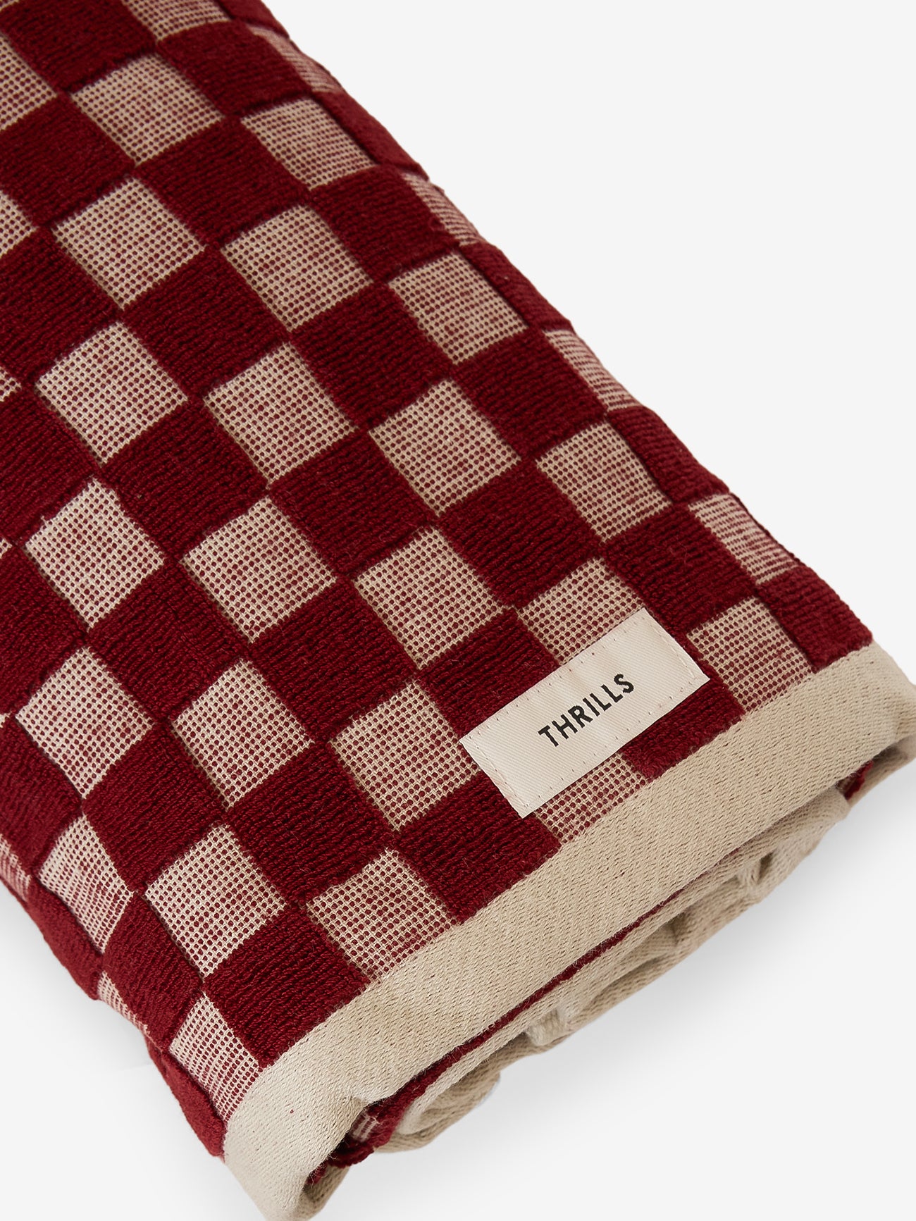 Aalto Terry Beach Towel - Syrah - Bone White One Size