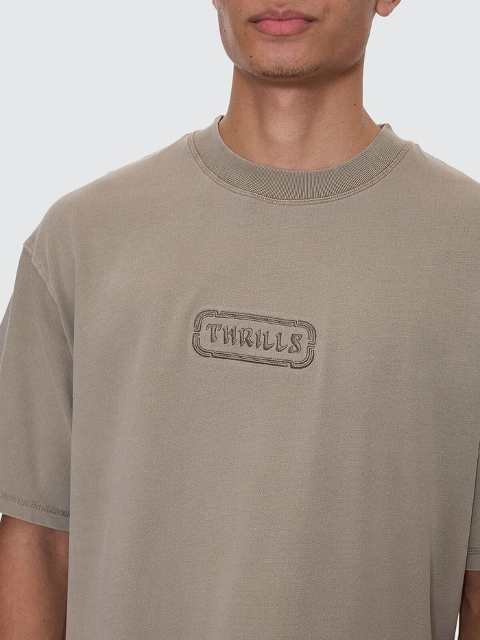 Lost In Paradise Embro Box Fit Cropped Tee - Aluminium