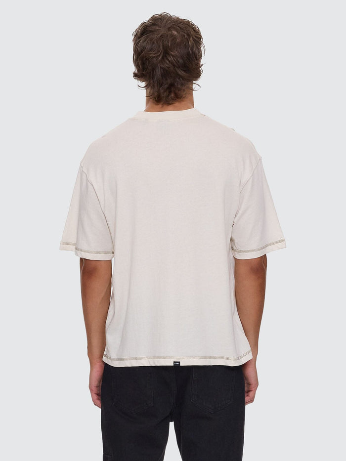 Lost In Paradise Embro Box Crop Tee - Unbleached