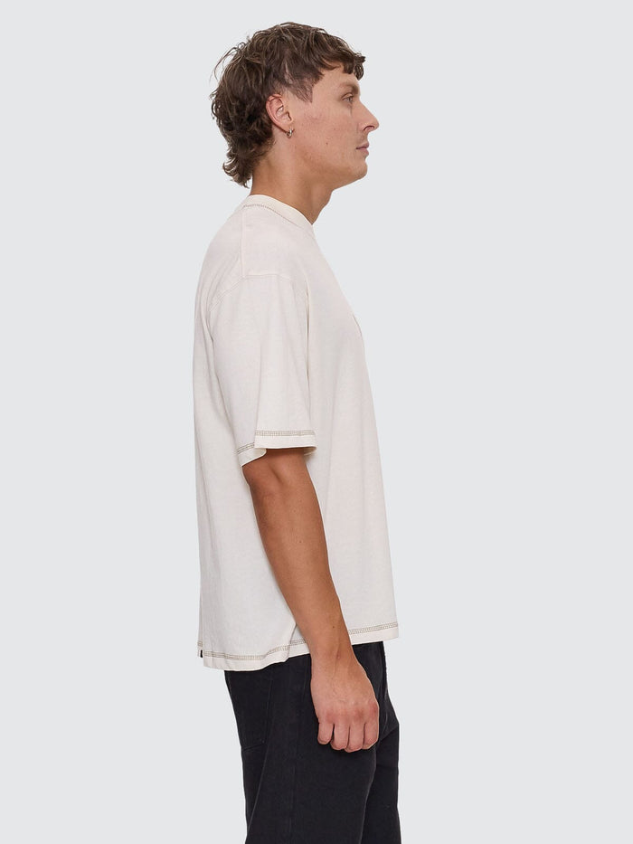 Lost In Paradise Embro Box Crop Tee - Unbleached