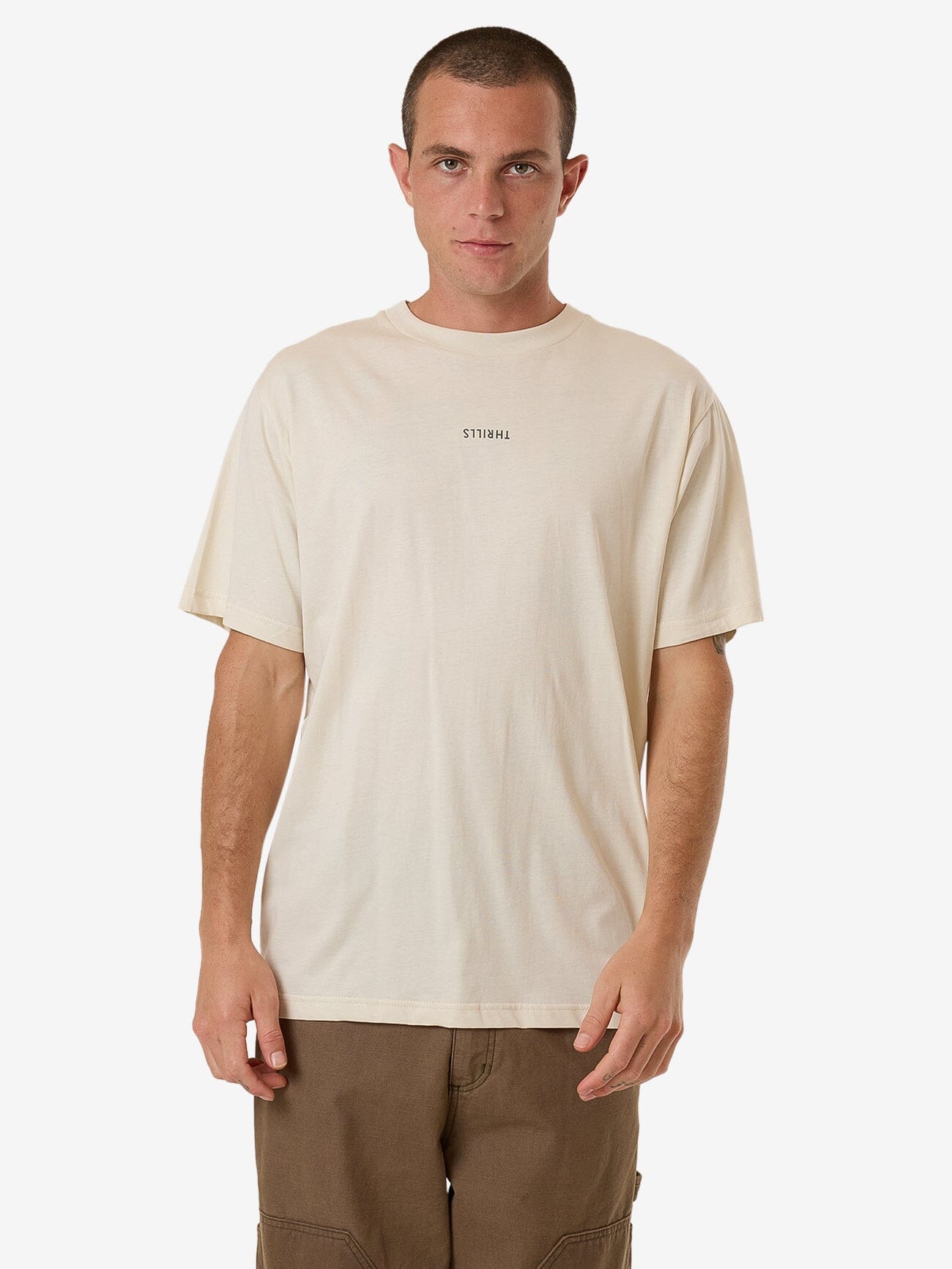 Minimal Thrills Merch Fit Tee - Heritage White XS