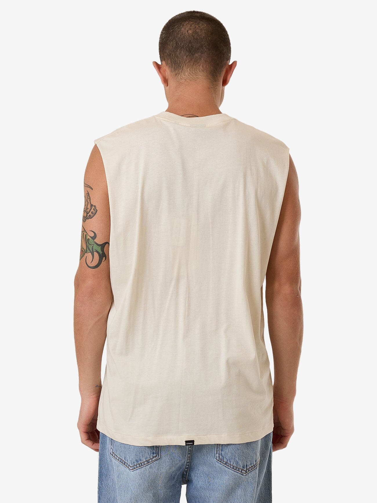 Minimal Thrills Merch Fit Muscle Tee - Heritage White XS