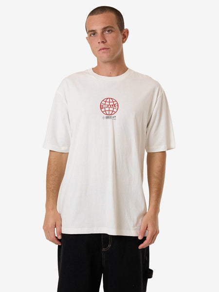 Hidden Agenda Oversize Fit Tee in White | Thrills Co.