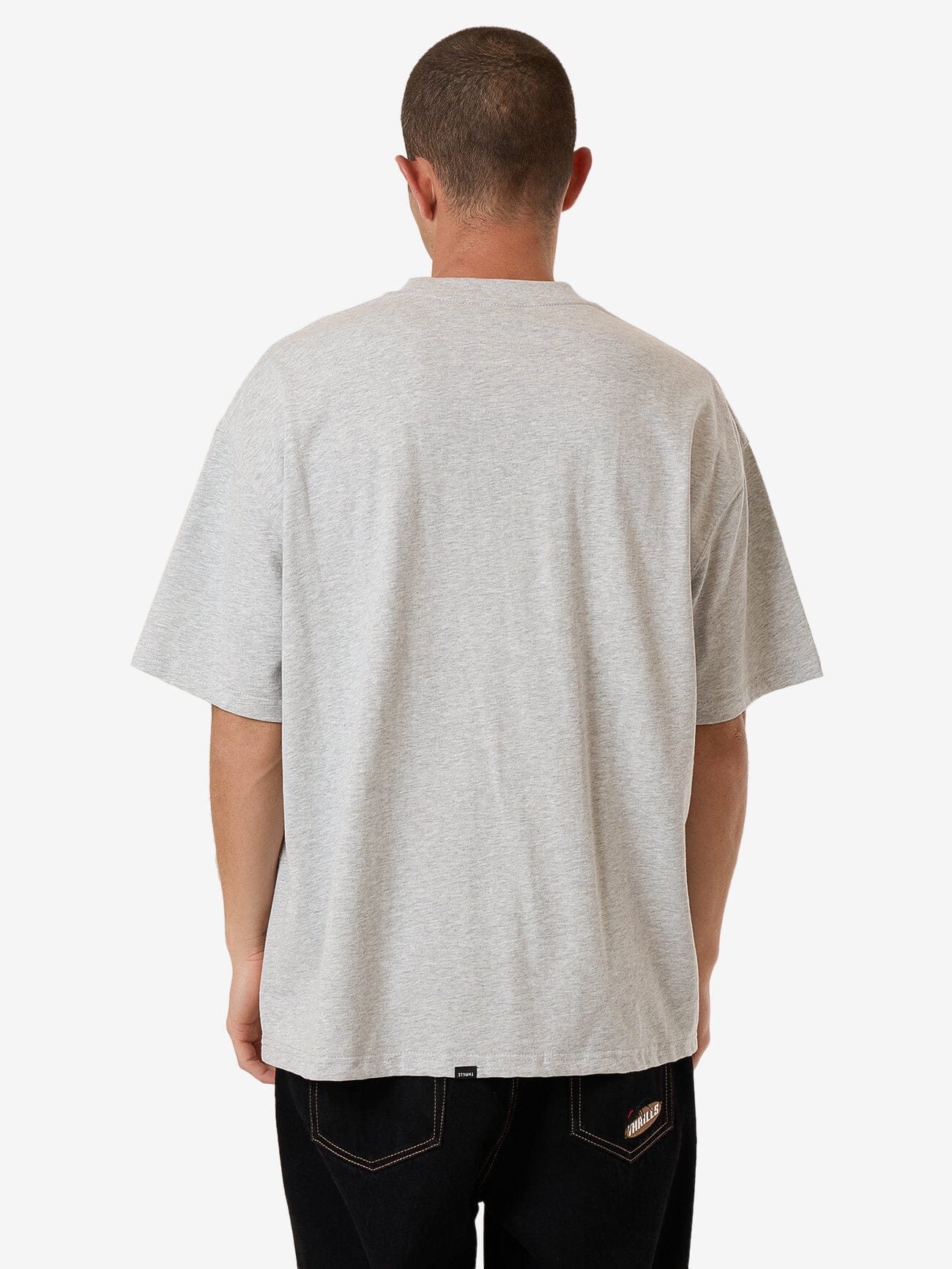 Roosevelt Box Fit Oversize Tee - Snow Marle XS