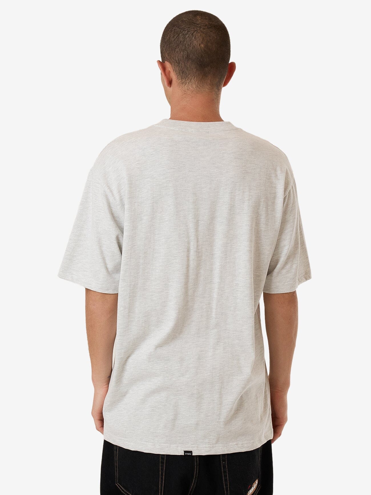 Thrills Union Oversize Fit Pocket Tee - White Marle