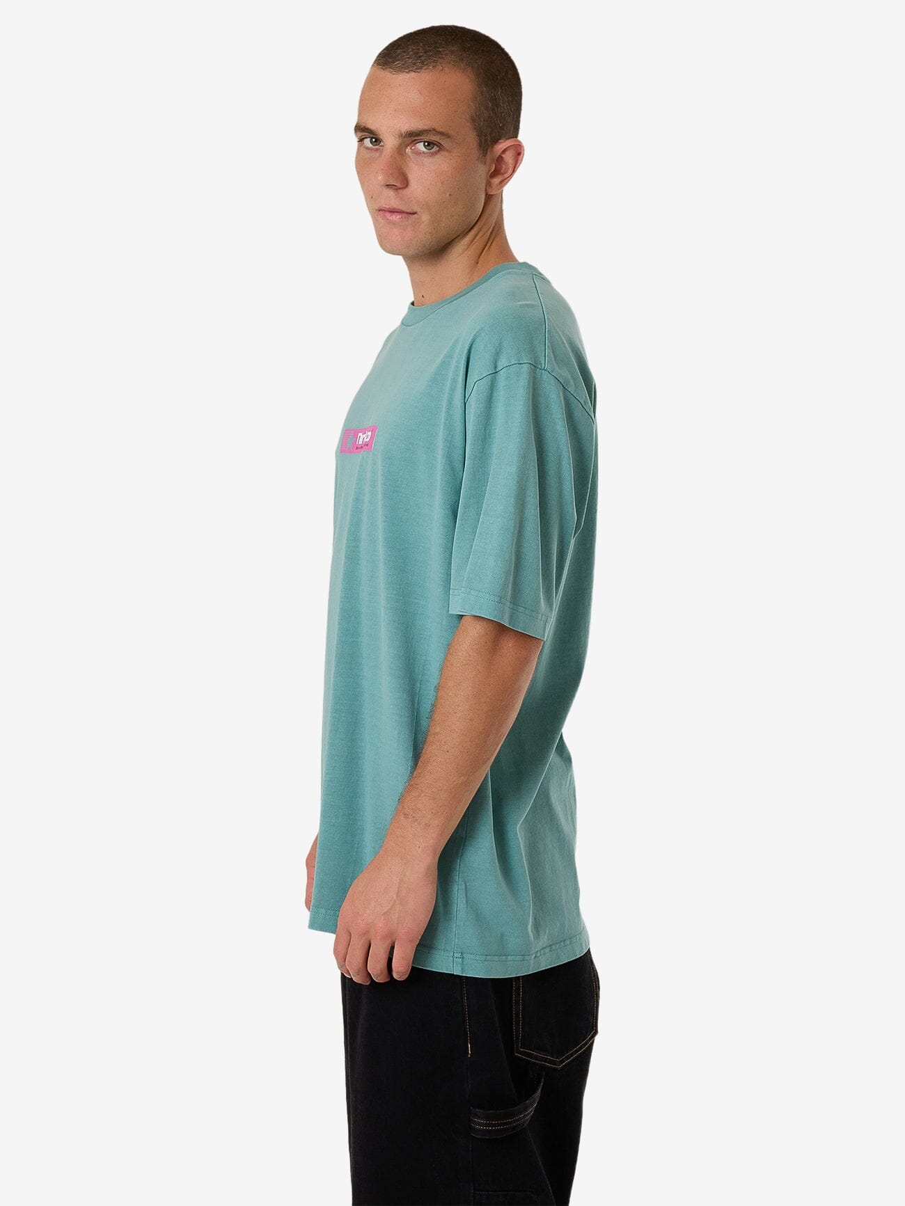 Games Of 84' Oversize Fit Tee - Agate Green XS