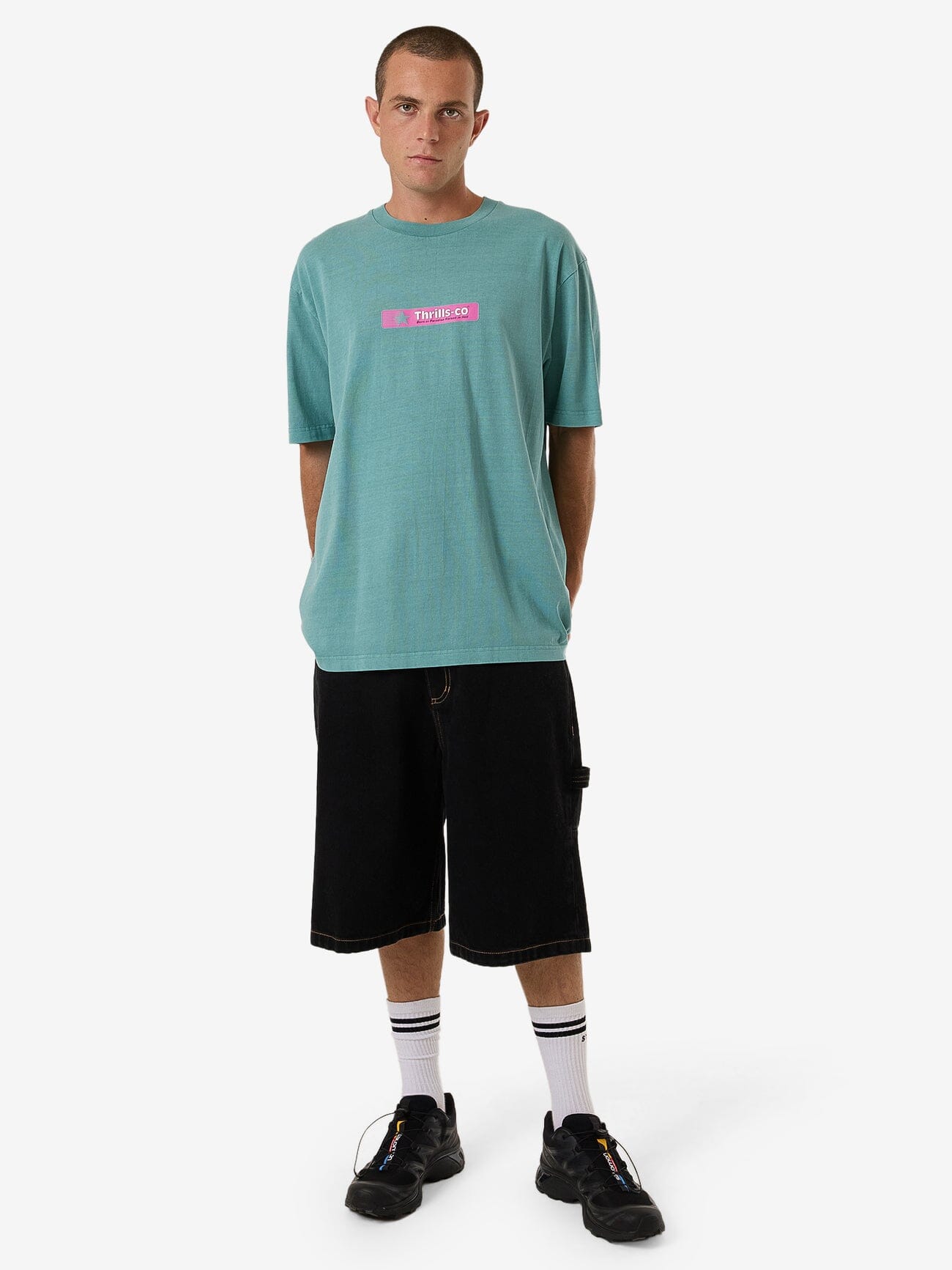 Games Of 84' Oversize Fit Tee - Agate Green XS