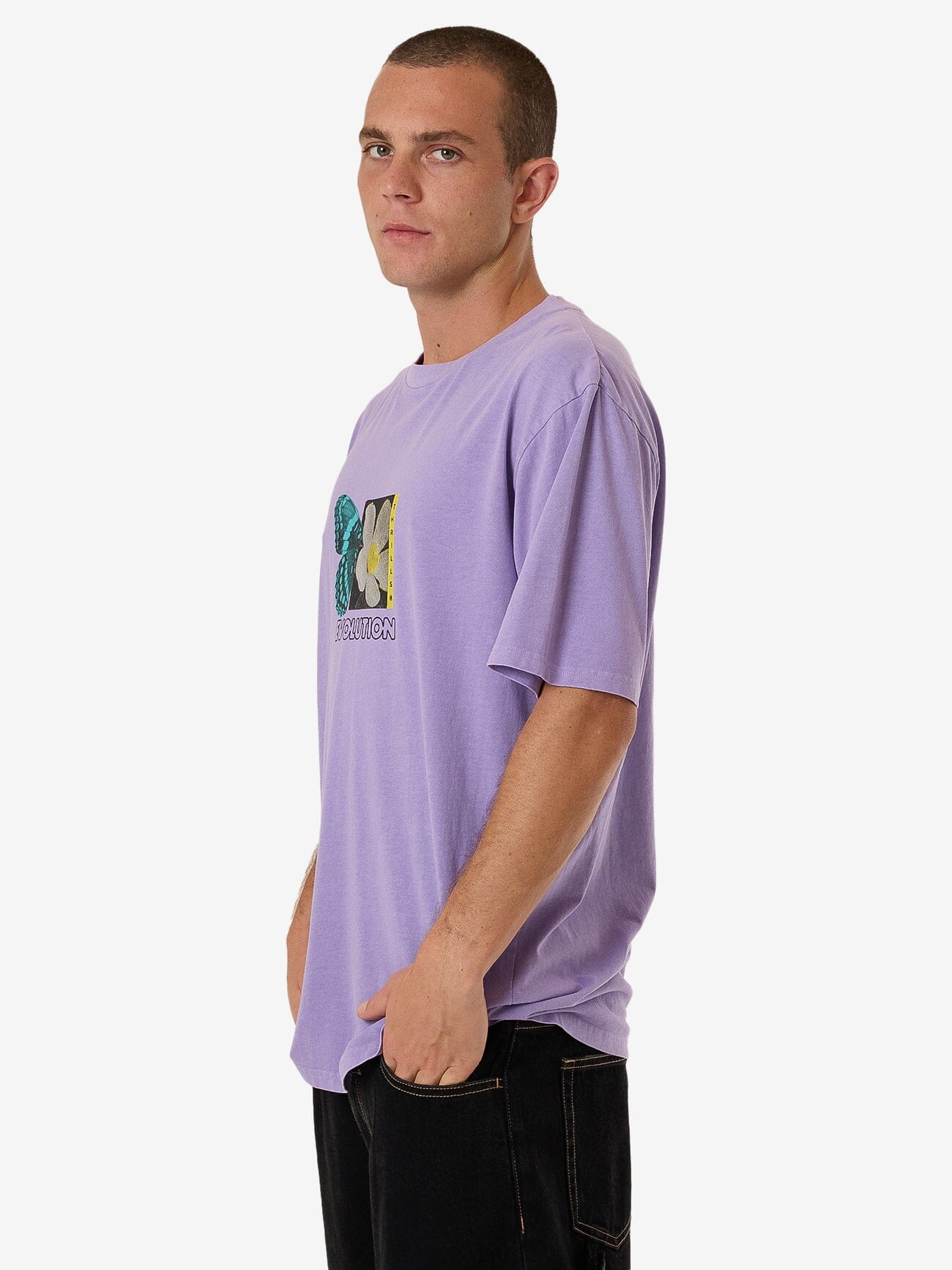 Morphing Oversize Fit Tee - Violet Tulip XS