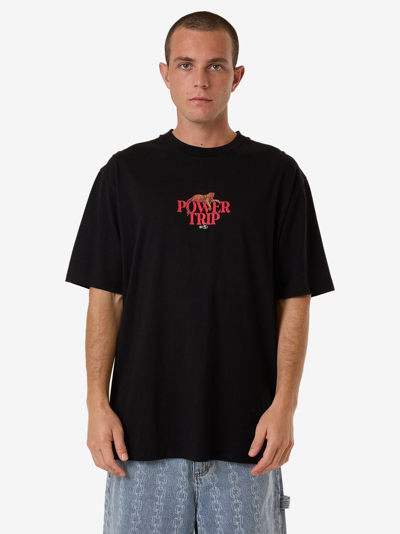 Power Trip Oversize Fit Tee - Black XS