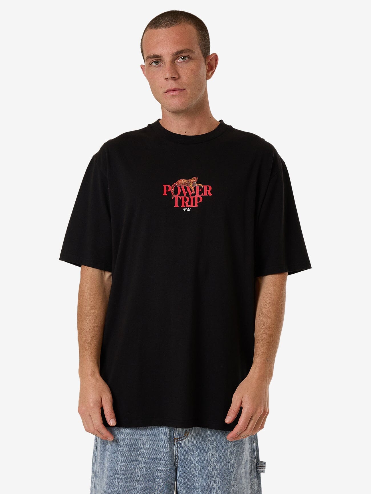 Power Trip Oversize Fit Tee - Black XS