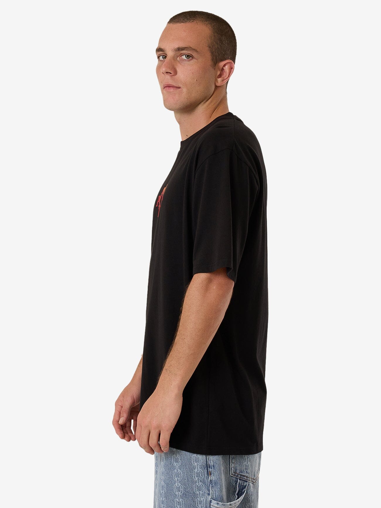 Power Trip Oversize Fit Tee - Black XS