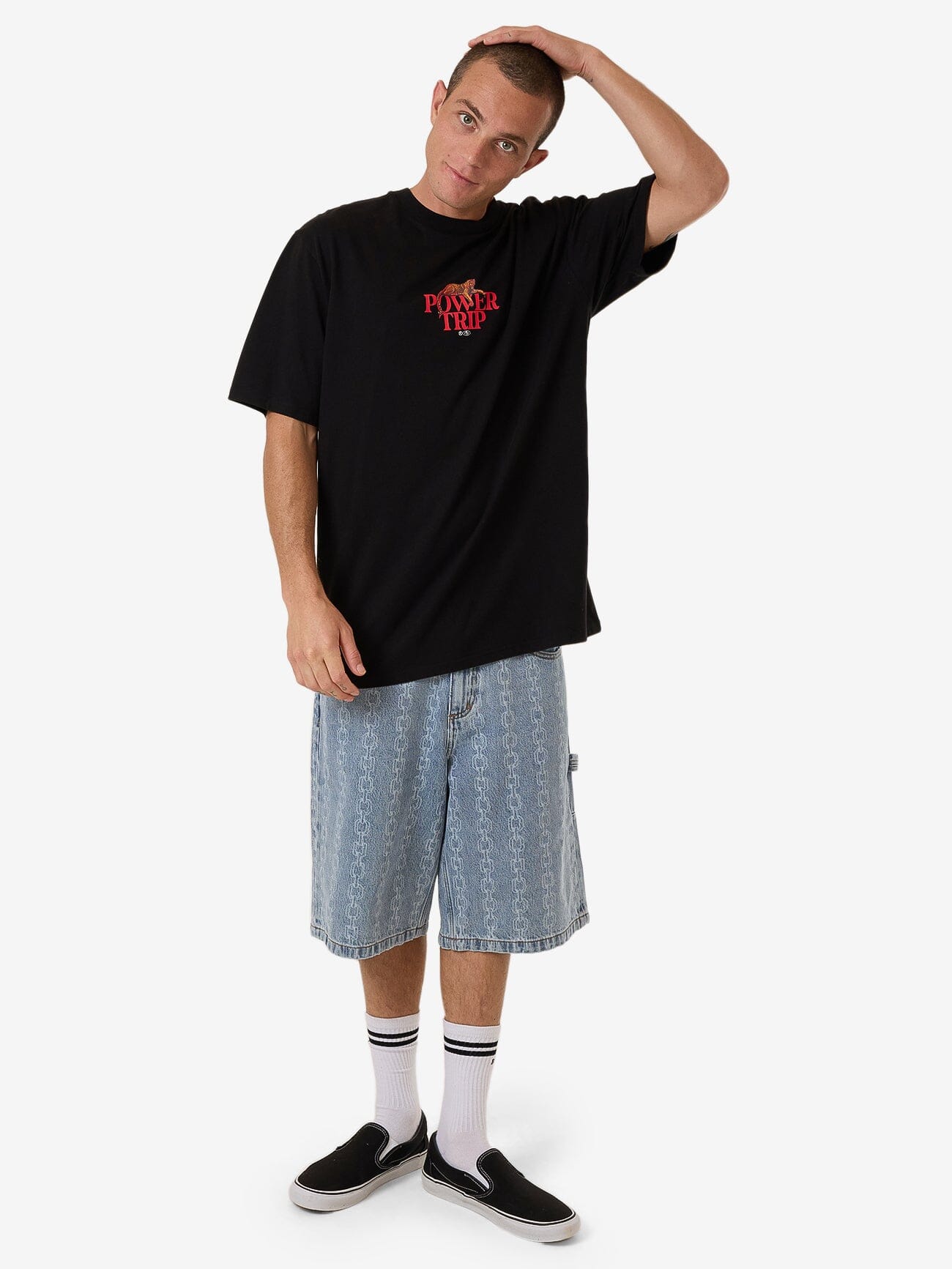 Power Trip Oversize Fit Tee - Black XS