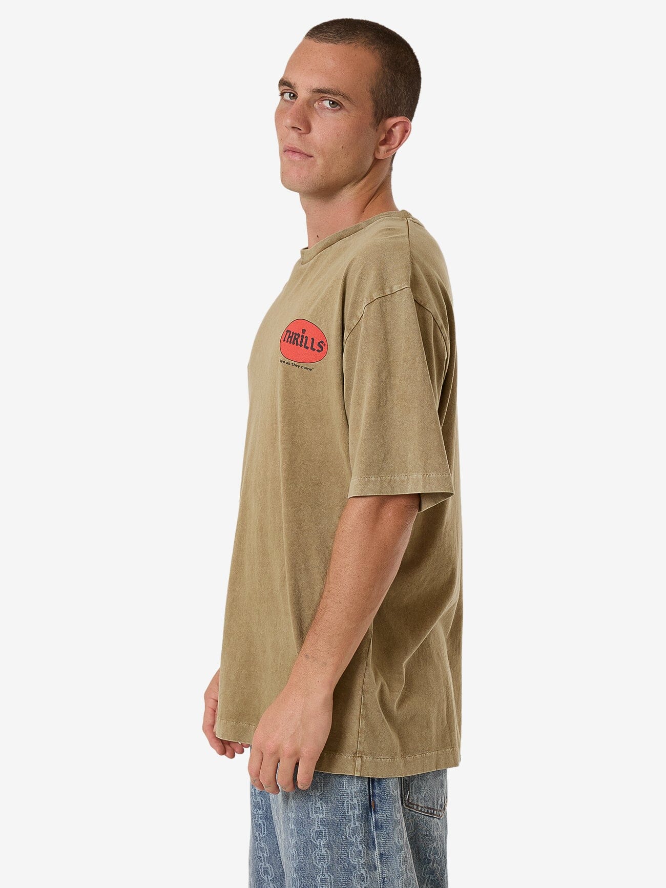 Hard As They Come Oversize Fit Tee - Breen XS