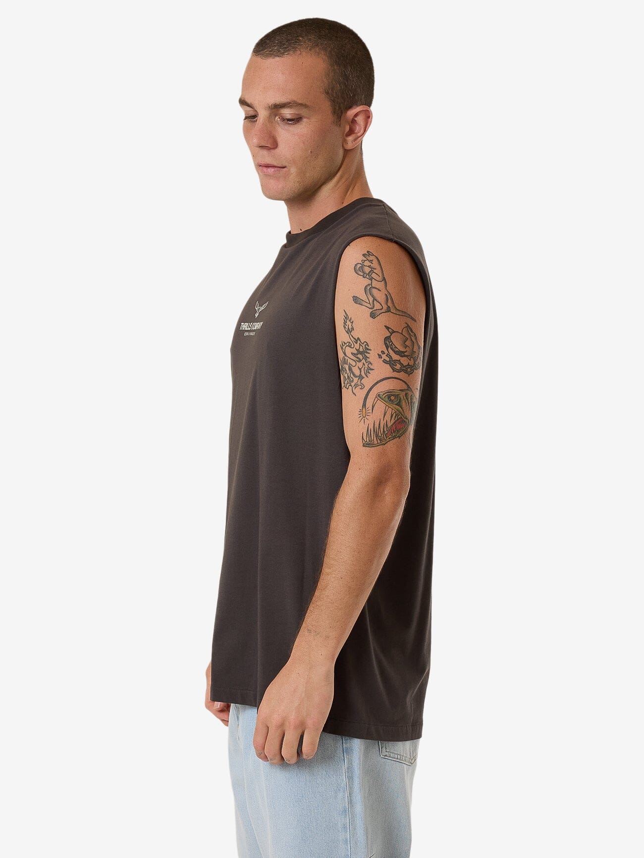 Emblem Merch Fit Muscle Tee - Merch Black XS