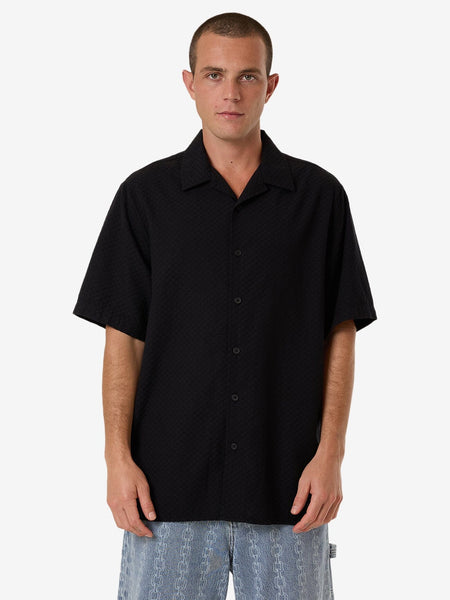 Distortion Bowling Shirt in Black | | Thrills Co.