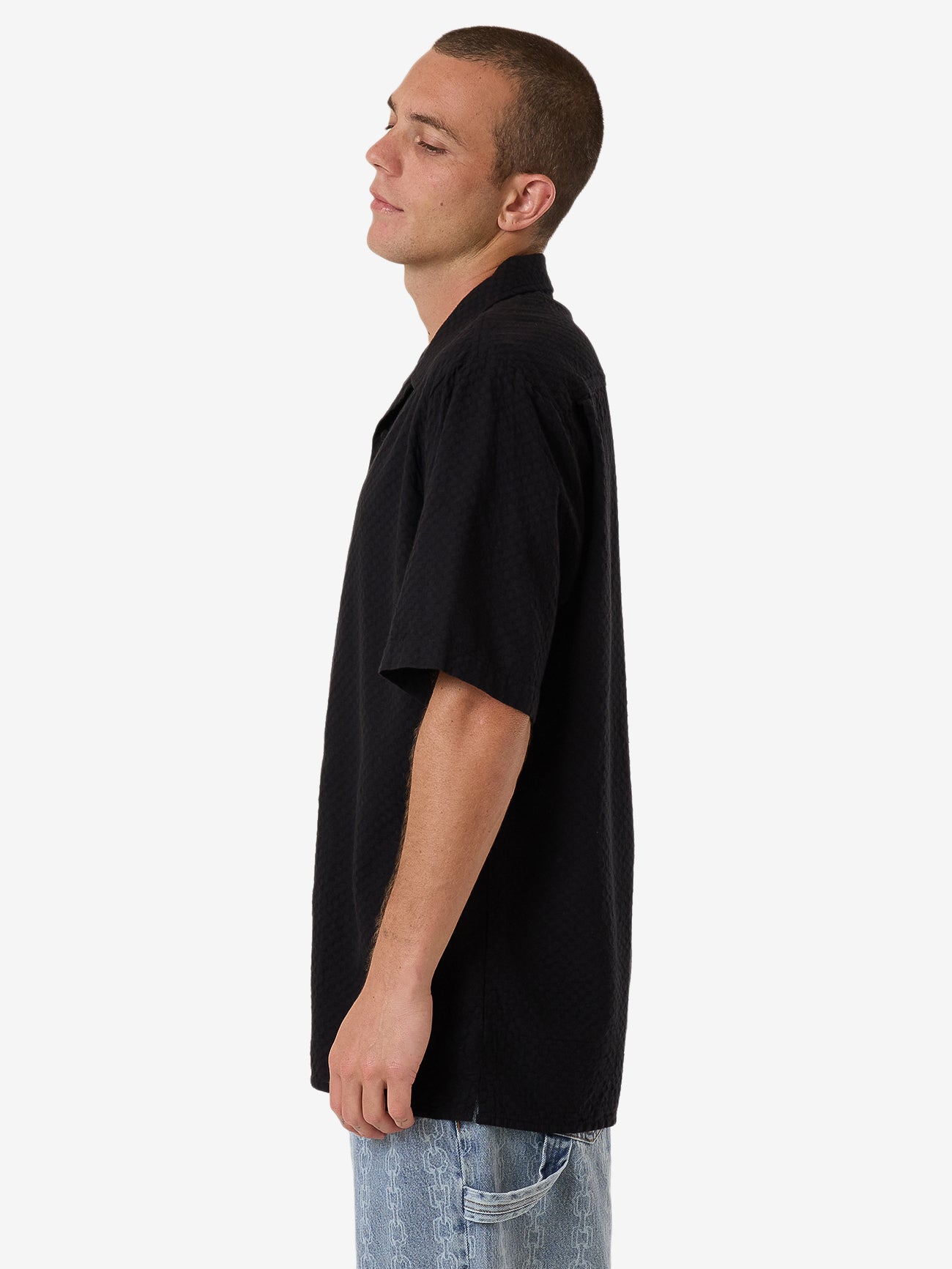 Distortion Bowling Shirt - Black XS