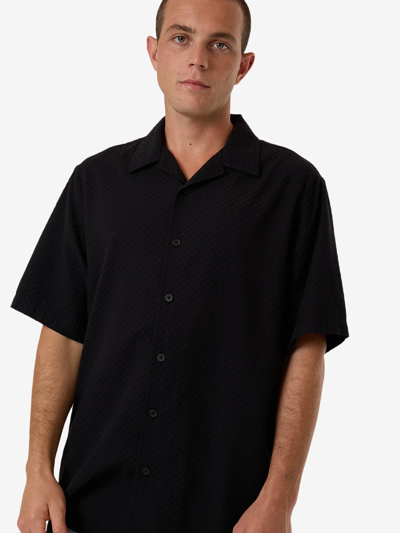 Distortion Bowling Shirt - Black XS